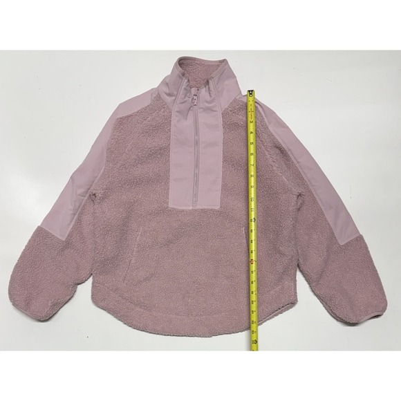 Marine Layer Pink Sherpa Quarter Zip Sweater‎ Women's Size Medium - Picture 1 of 6